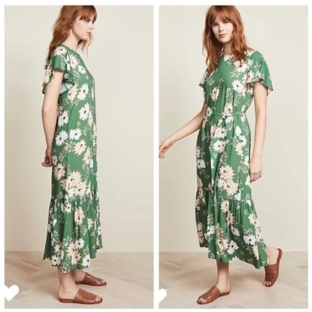 Rachel Pally Green Floral Maxi Dress